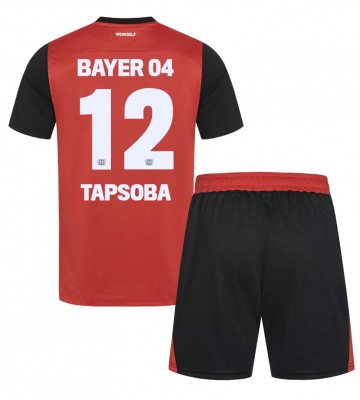 Bayer Leverkusen Edmond Tapsoba #12 Hemmakläder Barn 2024-25 Kortärmad (+ Korta byxor)